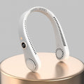 "Portable Bladeless Neck Fan with Digital Display | 3-Speed Hands-Free Cooling"
